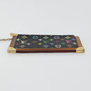 LOUIS VUITTON Monogram Multicolor Pochette Cles Purse Black M13664 Auth 176954-6