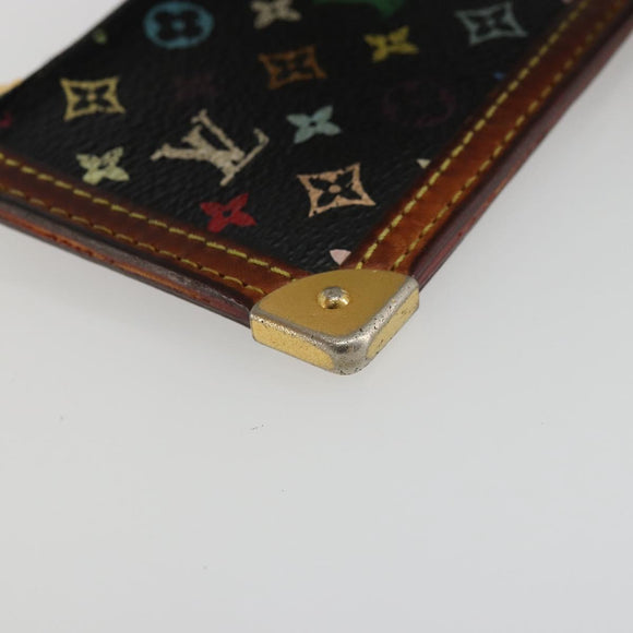 LOUIS VUITTON Monogram Multicolor Pochette Cles Purse Black M13664 Auth 176954