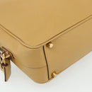 PRADA Hand Bag Safiano leather Beige Gold Auth 176972A-15