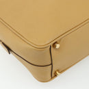 PRADA Hand Bag Safiano leather Beige Gold Auth 176972A-17