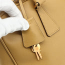 PRADA Hand Bag Safiano leather Beige Gold Auth 176972A-10