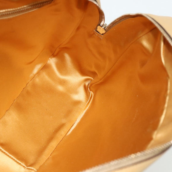 PRADA Hand Bag Safiano leather Beige Gold Auth 176972A