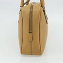 PRADA Hand Bag Safiano leather Beige Gold Auth 176972A-4