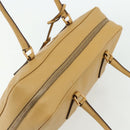 PRADA Hand Bag Safiano leather Beige Gold Auth 176972A-6