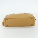 PRADA Hand Bag Safiano leather Beige Gold Auth 176972A-5