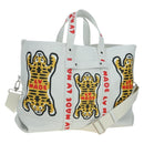 LOUIS VUITTON LV MADE NIGO Trolley Tote Bag Leather White M59366 Auth 176973SM-1