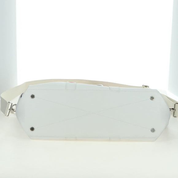 LOUIS VUITTON LV MADE NIGO Trolley Tote Bag Leather White M59366 Auth 176973SM