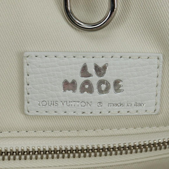 LOUIS VUITTON LV MADE NIGO Trolley Tote Bag Leather White M59366 Auth 176973SM