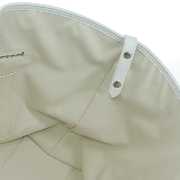LOUIS VUITTON LV MADE NIGO Trolley Tote Bag Leather White M59366 Auth 176973SM