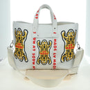LOUIS VUITTON LV MADE NIGO Trolley Tote Bag Leather White M59366 Auth 176973SM-12
