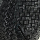 BOTTEGA VENETA INTRECCIATO Cabas MM Tote Bag Leather Black 115664 Auth 176974SAV-8