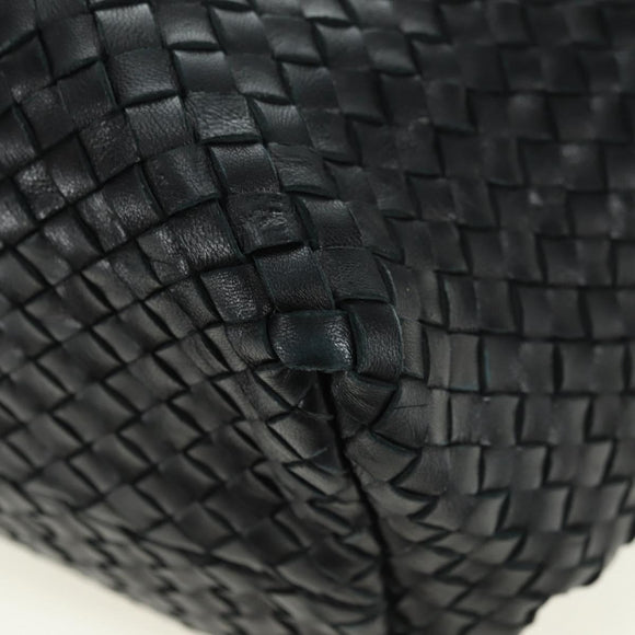 BOTTEGA VENETA INTRECCIATO Cabas MM Tote Bag Leather Black 115664 Auth 176974SAV