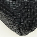 BOTTEGA VENETA INTRECCIATO Cabas MM Tote Bag Leather Black 115664 Auth 176974SAV-17