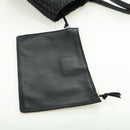 BOTTEGA VENETA INTRECCIATO Cabas MM Tote Bag Leather Black 115664 Auth 176974SAV-18
