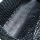 BOTTEGA VENETA INTRECCIATO Cabas MM Tote Bag Leather Black 115664 Auth 176974SAV-11