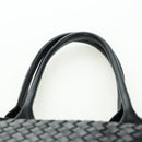 BOTTEGA VENETA INTRECCIATO Cabas MM Tote Bag Leather Black 115664 Auth 176974SAV-14