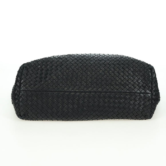 BOTTEGA VENETA INTRECCIATO Cabas MM Tote Bag Leather Black 115664 Auth 176974SAV