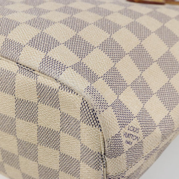 LOUIS VUITTON Damier Azur Neverfull PM Tote Bag N41362 LV Auth 176975