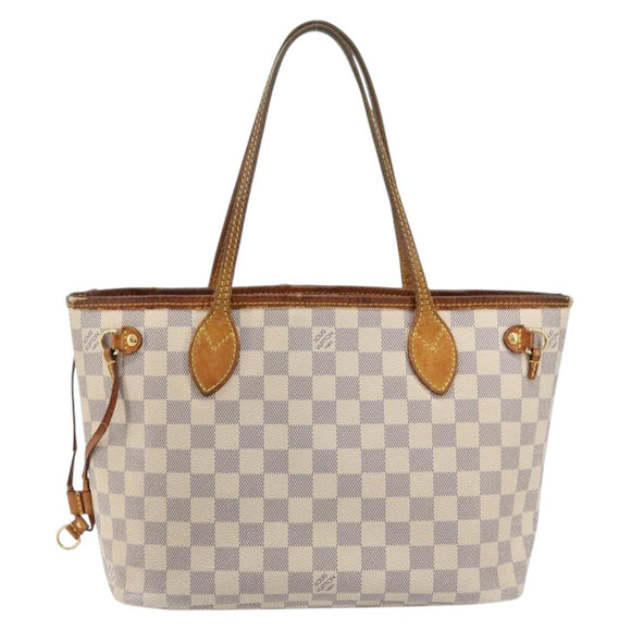 LOUIS VUITTON Damier Azur Neverfull PM Tote Bag N41362 LV Auth 176975