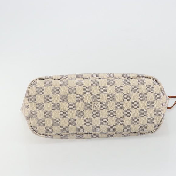 LOUIS VUITTON Damier Azur Neverfull PM Tote Bag N41362 LV Auth 176975