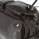 Chloe Betty Hand Bag Patent leather Brown Gold Silver Auth 176978A-10