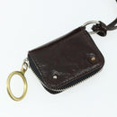 Chloe Betty Hand Bag Patent leather Brown Gold Silver Auth 176978A-24