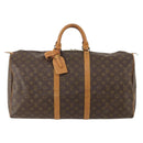 LOUIS VUITTON Monogram Keepall 55 Boston Bag M41424 LV Auth 176988-13