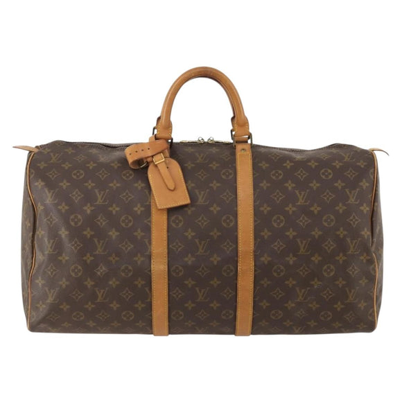 LOUIS VUITTON Monogram Keepall 55 Boston Bag M41424 LV Auth 176988