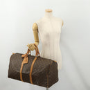 LOUIS VUITTON Monogram Keepall 55 Boston Bag M41424 LV Auth 176988-23