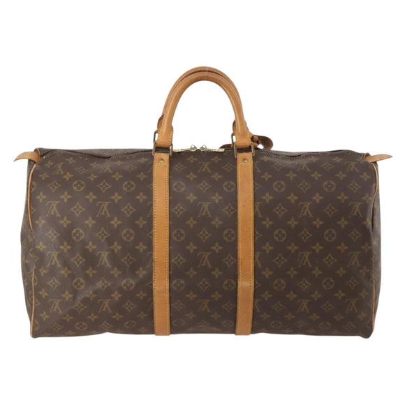 LOUIS VUITTON Monogram Keepall 55 Boston Bag M41424 LV Auth 176988