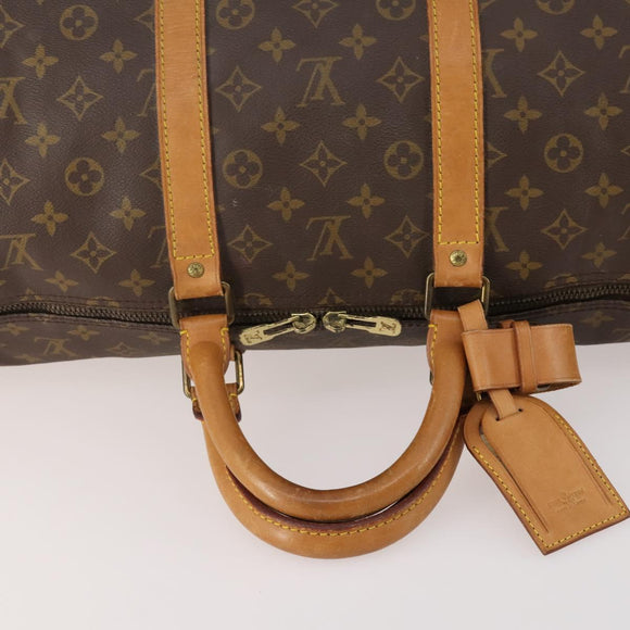 LOUIS VUITTON Monogram Keepall 55 Boston Bag M41424 LV Auth 176988