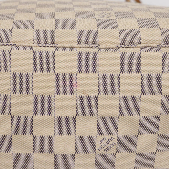 LOUIS VUITTON Damier Azur Neverfull MM Tote Bag N41605 LV Auth 176990