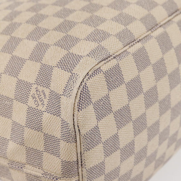 LOUIS VUITTON Damier Azur Neverfull MM Tote Bag N41605 LV Auth 176990