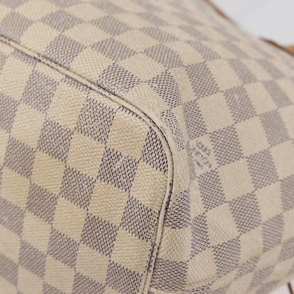 LOUIS VUITTON Damier Azur Neverfull MM Tote Bag N41605 LV Auth 176990