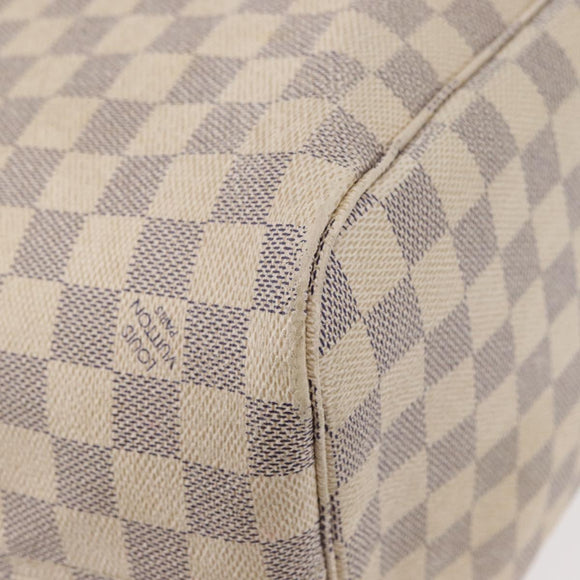 LOUIS VUITTON Damier Azur Neverfull MM Tote Bag N41605 LV Auth 176990
