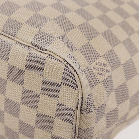LOUIS VUITTON Damier Azur Neverfull MM Tote Bag N41605 LV Auth 176990