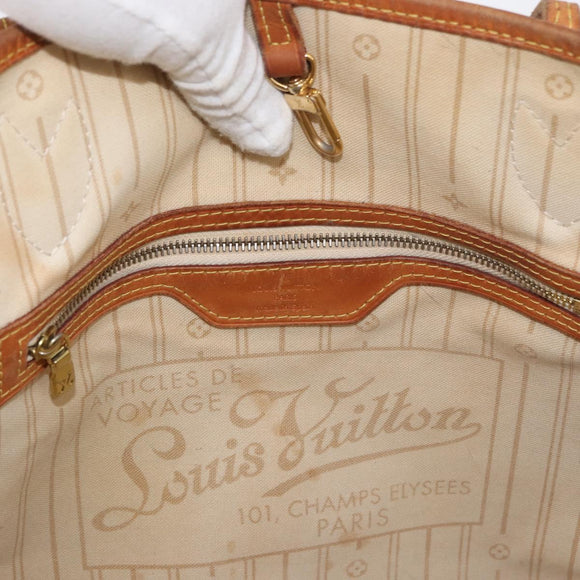 LOUIS VUITTON Damier Azur Neverfull MM Tote Bag N41605 LV Auth 176990