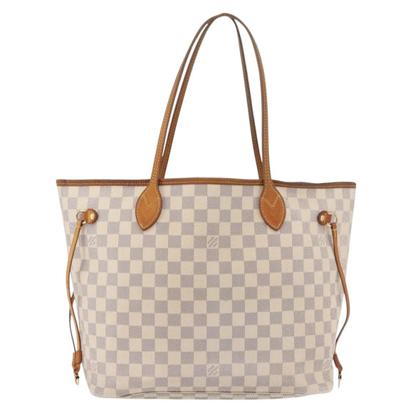 LOUIS VUITTON Damier Azur Neverfull MM Tote Bag N41605 LV Auth 176990