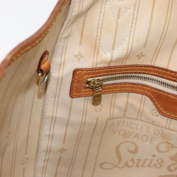 LOUIS VUITTON Damier Azur Neverfull MM Tote Bag N41605 LV Auth 176990