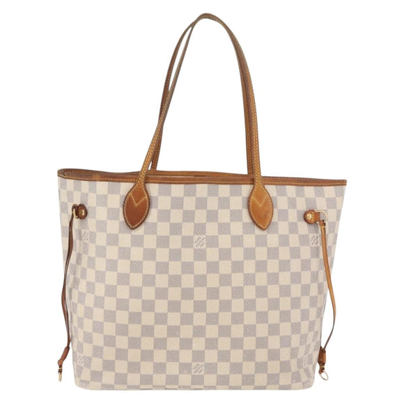 LOUIS VUITTON Damier Azur Neverfull MM Tote Bag N41605 LV Auth 176990