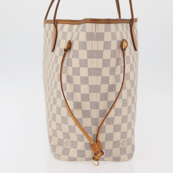 LOUIS VUITTON Damier Azur Neverfull MM Tote Bag N41605 LV Auth 176990