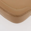 GUCCI Jackie Shoulder Bag Leather Beige Silver 001 3735 Auth 176991-10