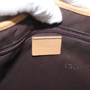 GUCCI Jackie Shoulder Bag Leather Beige Silver 001 3735 Auth 176991-19