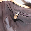 GUCCI Jackie Shoulder Bag Leather Beige Silver 001 3735 Auth 176991-22