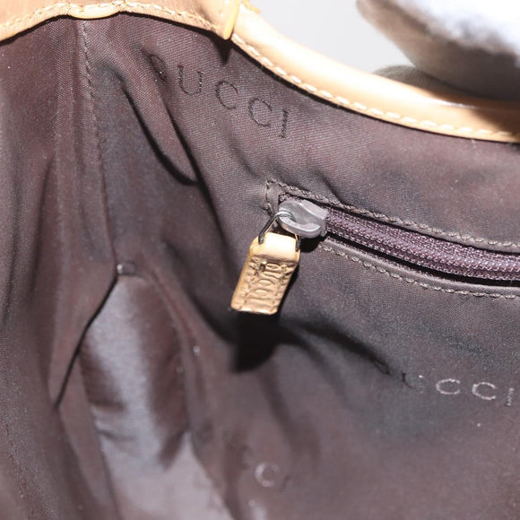 GUCCI Jackie Shoulder Bag Leather Beige Silver 001 3735 Auth 176991