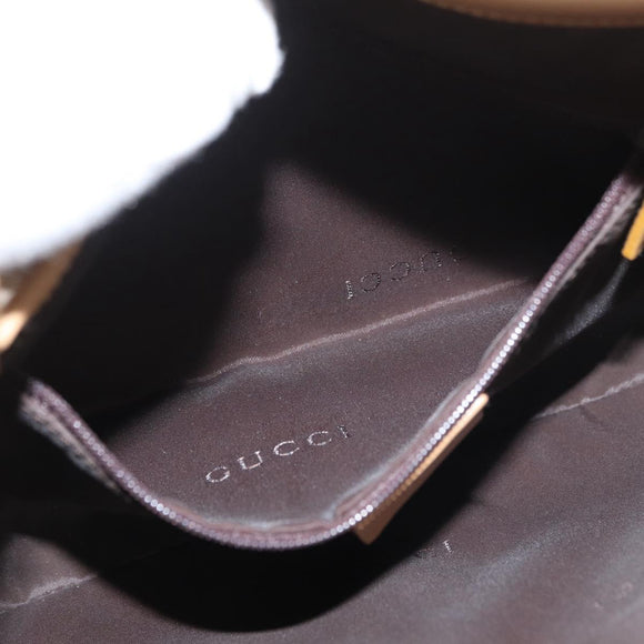 GUCCI Jackie Shoulder Bag Leather Beige Silver 001 3735 Auth 176991