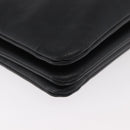 CELINE Trio Shoulder Bag Leather Black Gold Auth 176992A-10