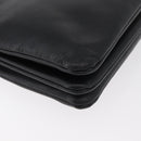 CELINE Trio Shoulder Bag Leather Black Gold Auth 176992A-12
