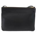 CELINE Trio Shoulder Bag Leather Black Gold Auth 176992A-3