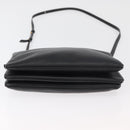 CELINE Trio Shoulder Bag Leather Black Gold Auth 176992A-9